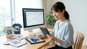 Amazon KDP、Merch on Demand、アソシエイトなど、複数のプラットフォームでAIを活用する日本人女性の実践者。